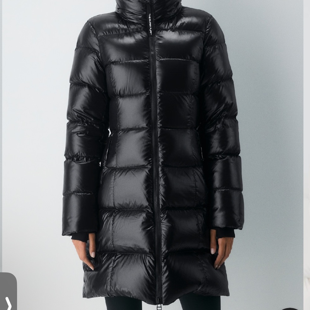 Aritzia Glossy Black Puffer Jacket